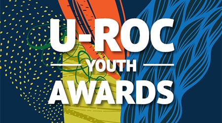 Graphic with text: U-ROC Youth Awards
