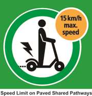 E-Scooter 15 kph Sign