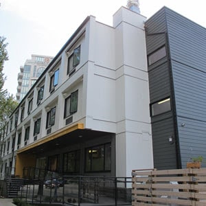 Exterior of Alderbridge Modular Housing