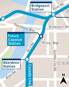 Capstan Station map