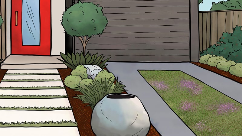 Infographic depicting converting paved areas