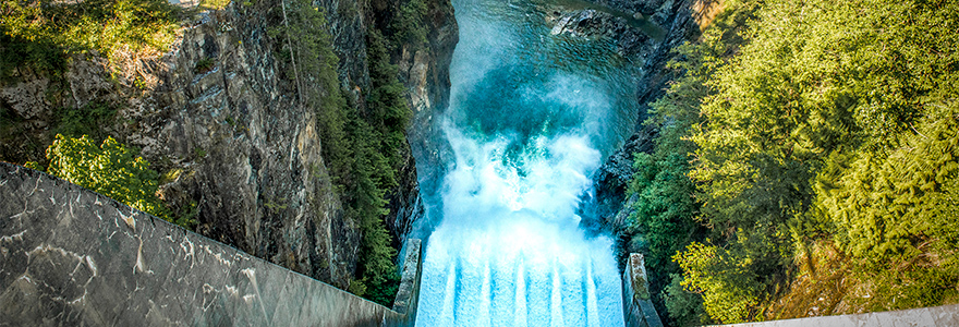 Aerial view of the Capilano Reservoir