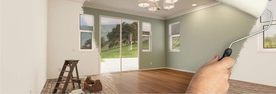Graphic depicting a home renovation