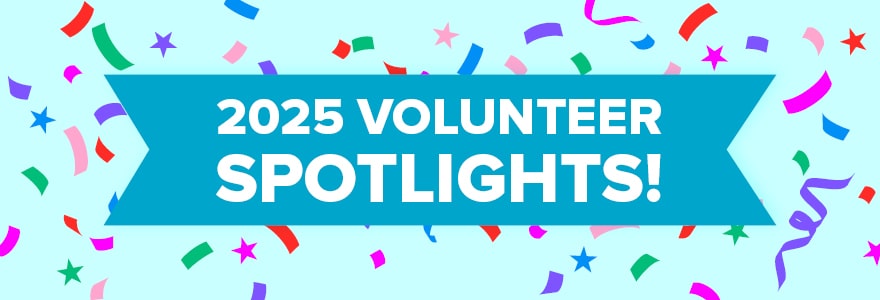 Graphic banner for Volunteer Spotlights