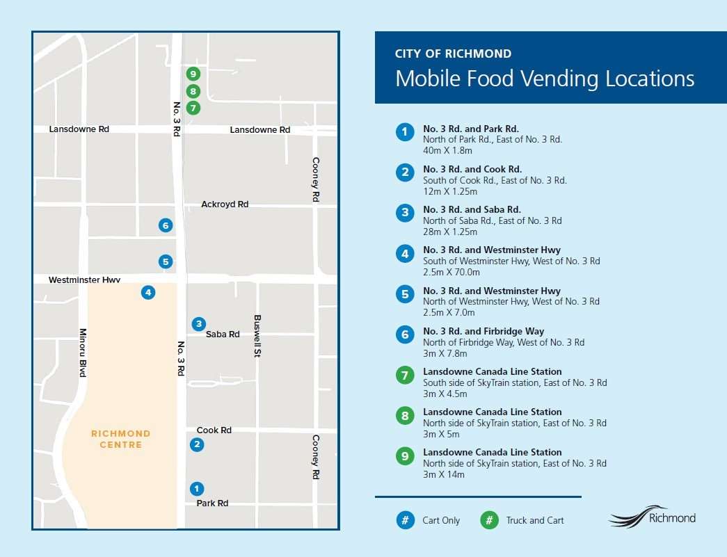 Mobile Food Vending - Locations Map 2024