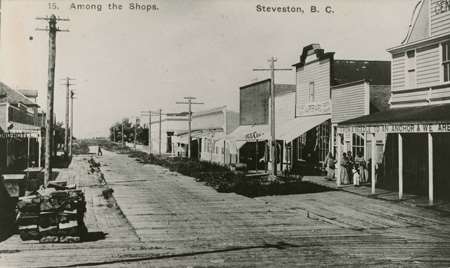 A view of Moncton St. in Steveston in 1908