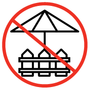 No enclosed patio icon