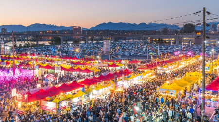 View of the Richmond Night Market from above