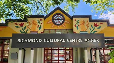 Mural in progress at the Richmond Cultural Centre Annex