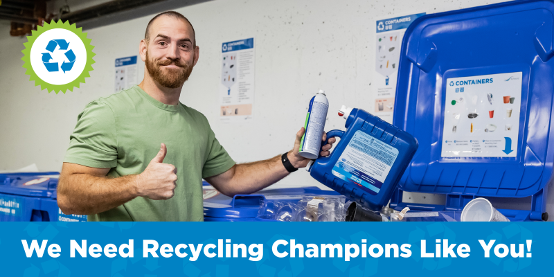 recycling champion banner