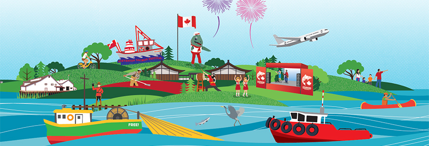 Illustration of the Steveston Salmon Festival