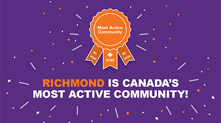 Graphic banner - Richmond wins Canada's most active community