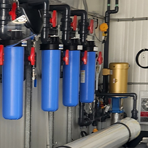Interior view of the emergency mobile water treatment trailer