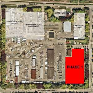 Aerial photo of Works Yard project phase 1