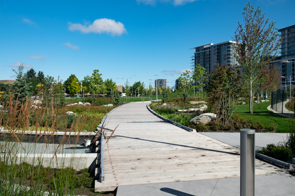 Pathway from south side of park