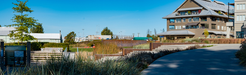 Panorama of west view of the park