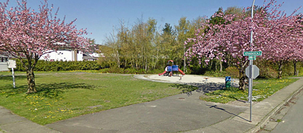 North west view towards playground