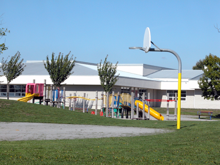 Talmey Park - north facing view of playground and Talmey School