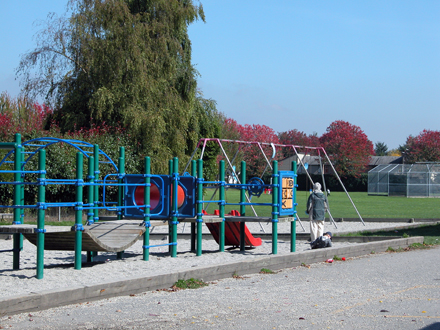 Mitchell Neighbourhood Park - east facing view of playground