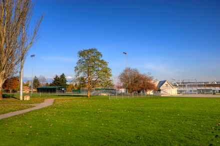 ball diamond and field house