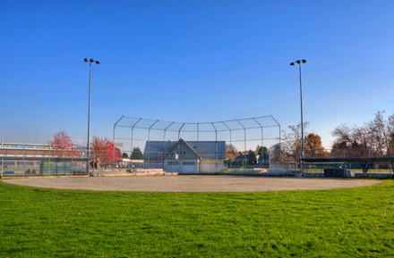 ball diamond and field house