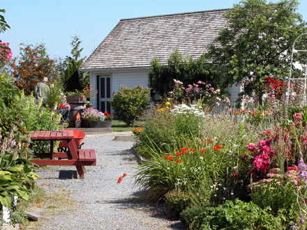 London Farm - north facing view of garden