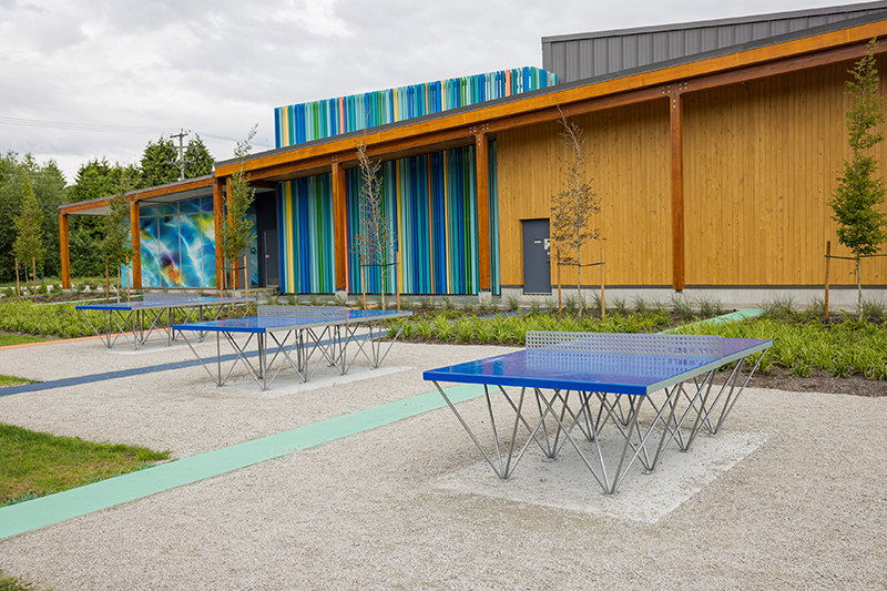 Playground and ping pong tables