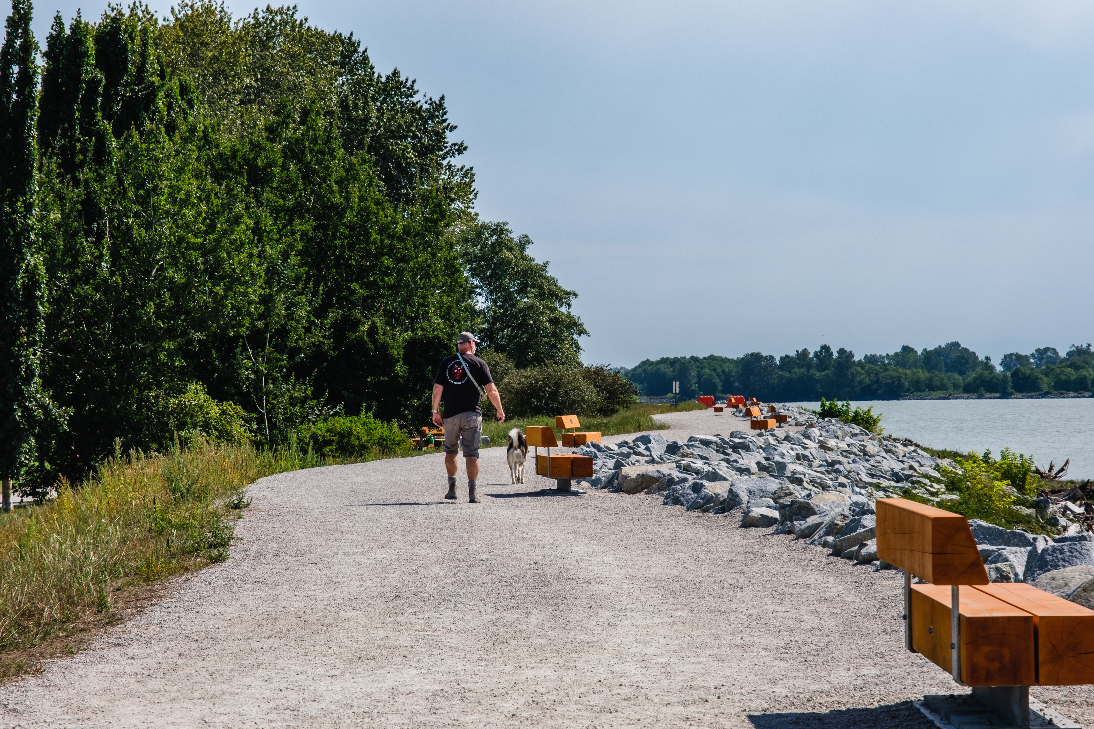 Walking on the dike