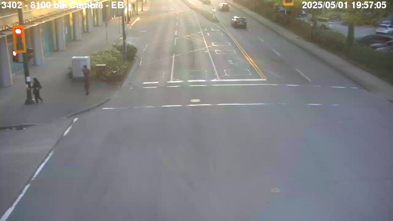 Live Camera Image: 8100 Block at Cambie Road Eastbound