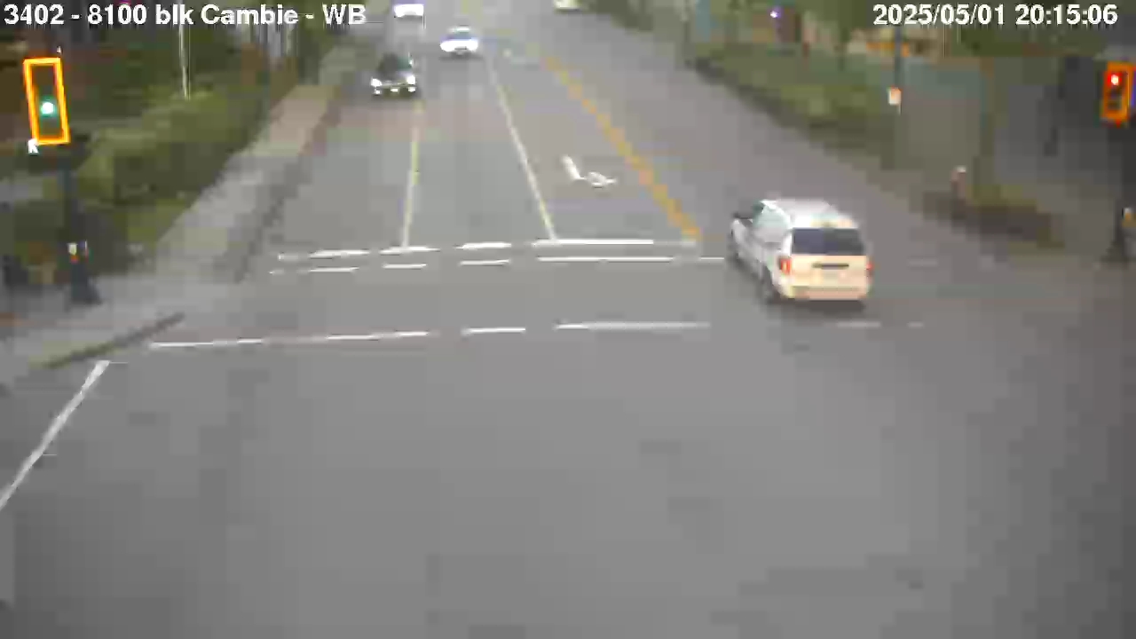 Live Camera Image: 8100 Block at Cambie Road Westbound