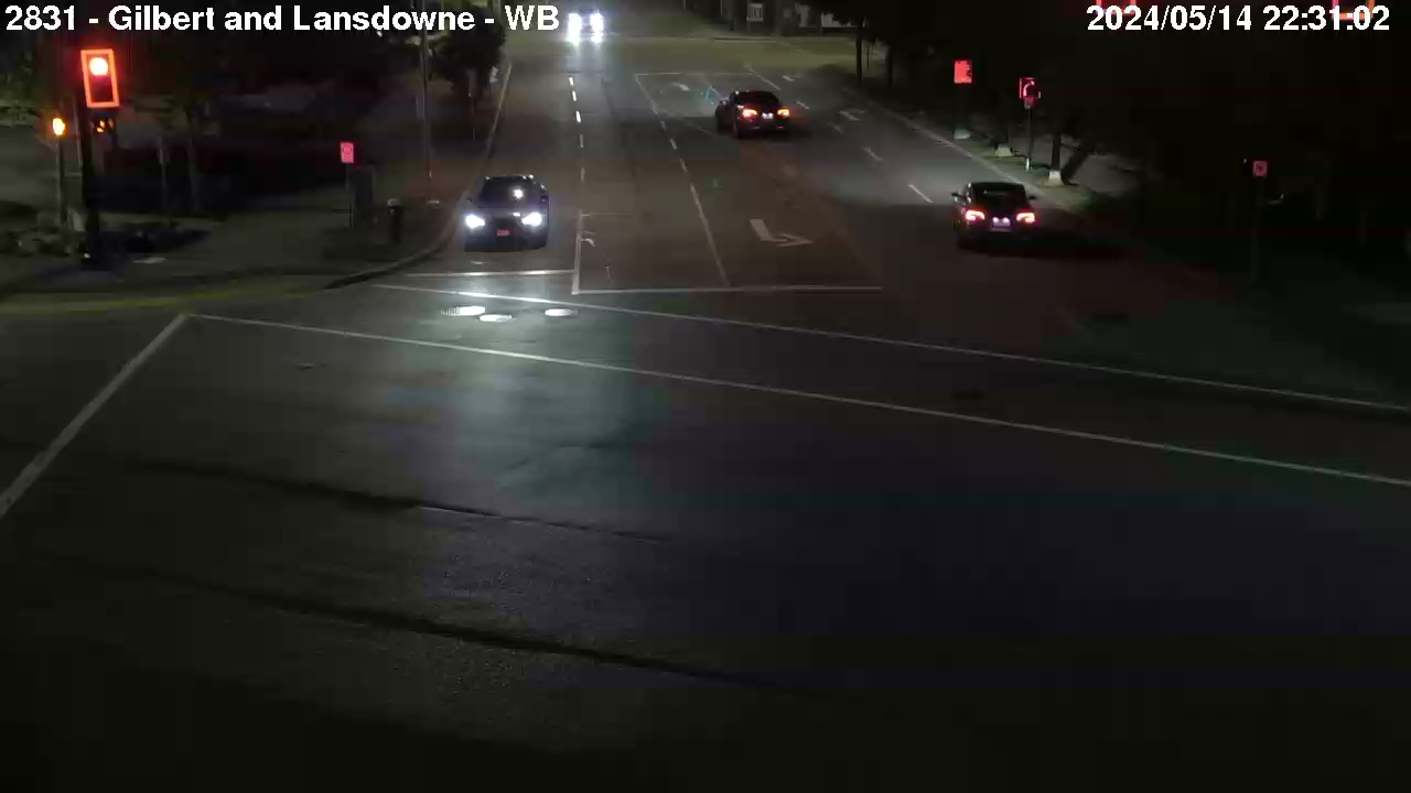 Live Camera Image: Gilbert Road at Lansdowne Road Westbound