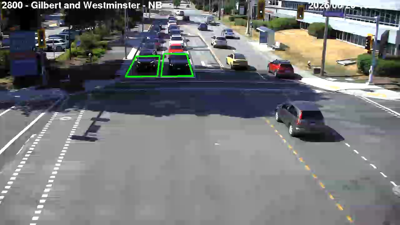 Live Camera Image: Gilbert Road at Westminster Highway Northbound