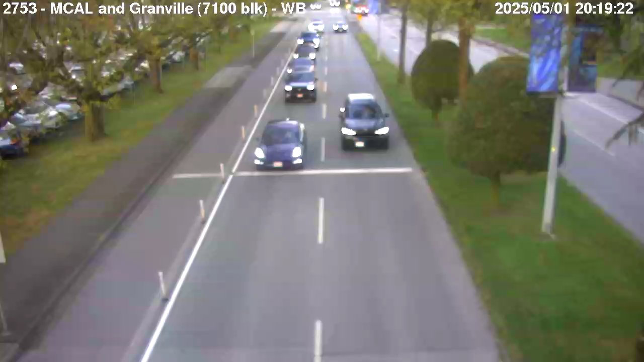 Live Camera Image: 7100 block at Granville Avenue Westbound