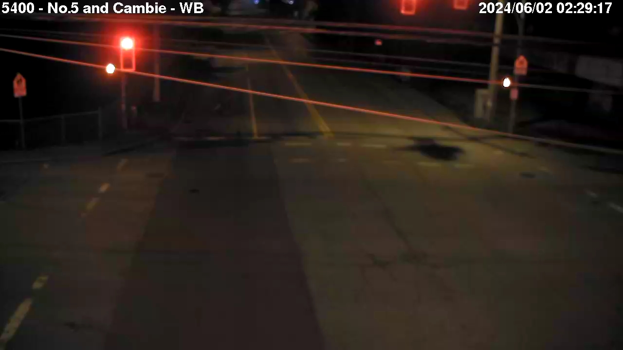 Live Camera Image: No. 5 Road at Cambie Road Westbound
