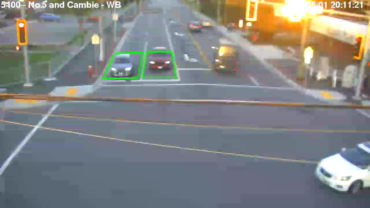 Live Camera Image: No. 5 Road at Cambie Road Westbound