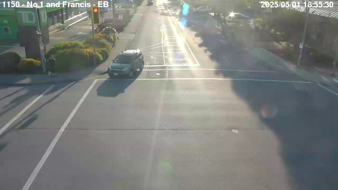 Live Camera Image: No. 1 Road at Francis Road Eastbound