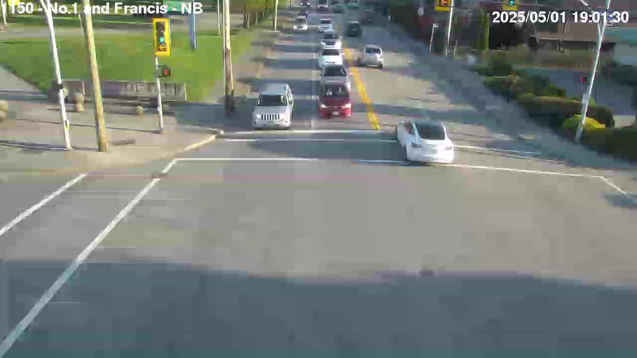 Live Camera Image: No. 1 Road at Francis Road Northbound