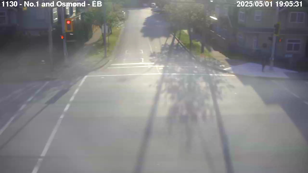 Live Camera Image: No. 1 Road at Osmond Avenue Eastbound