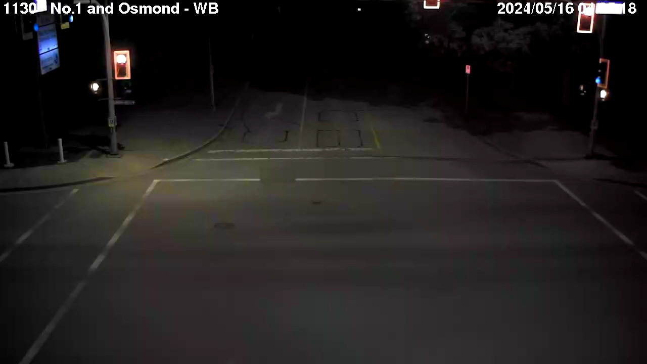 Live Camera Image: No. 1 Road at Osmond Avenue Westbound