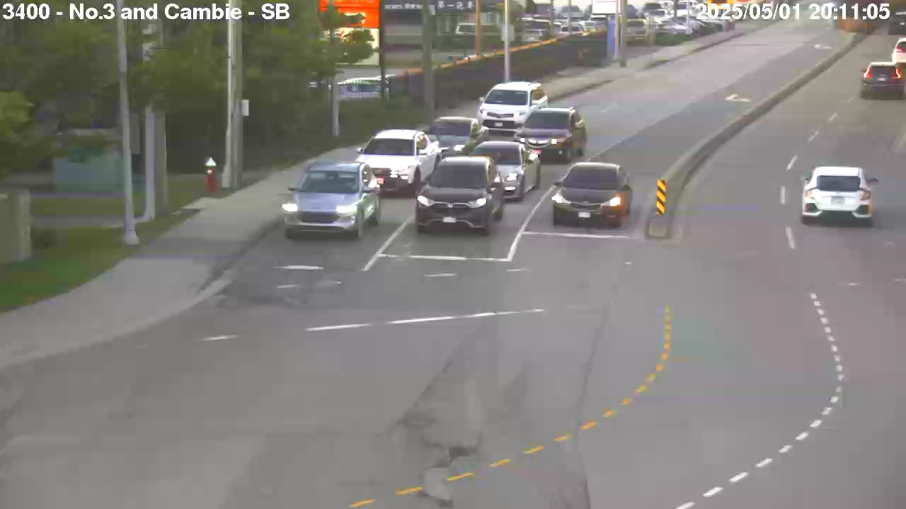 Live Camera Image: No. 3 Road at Cambie Road