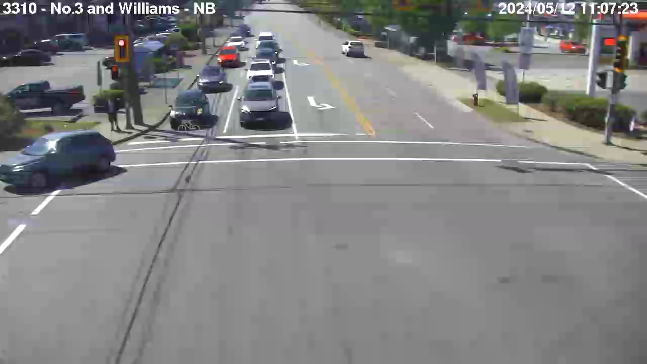 Live Camera Image: No. 3 Road at Williams Road Northbound