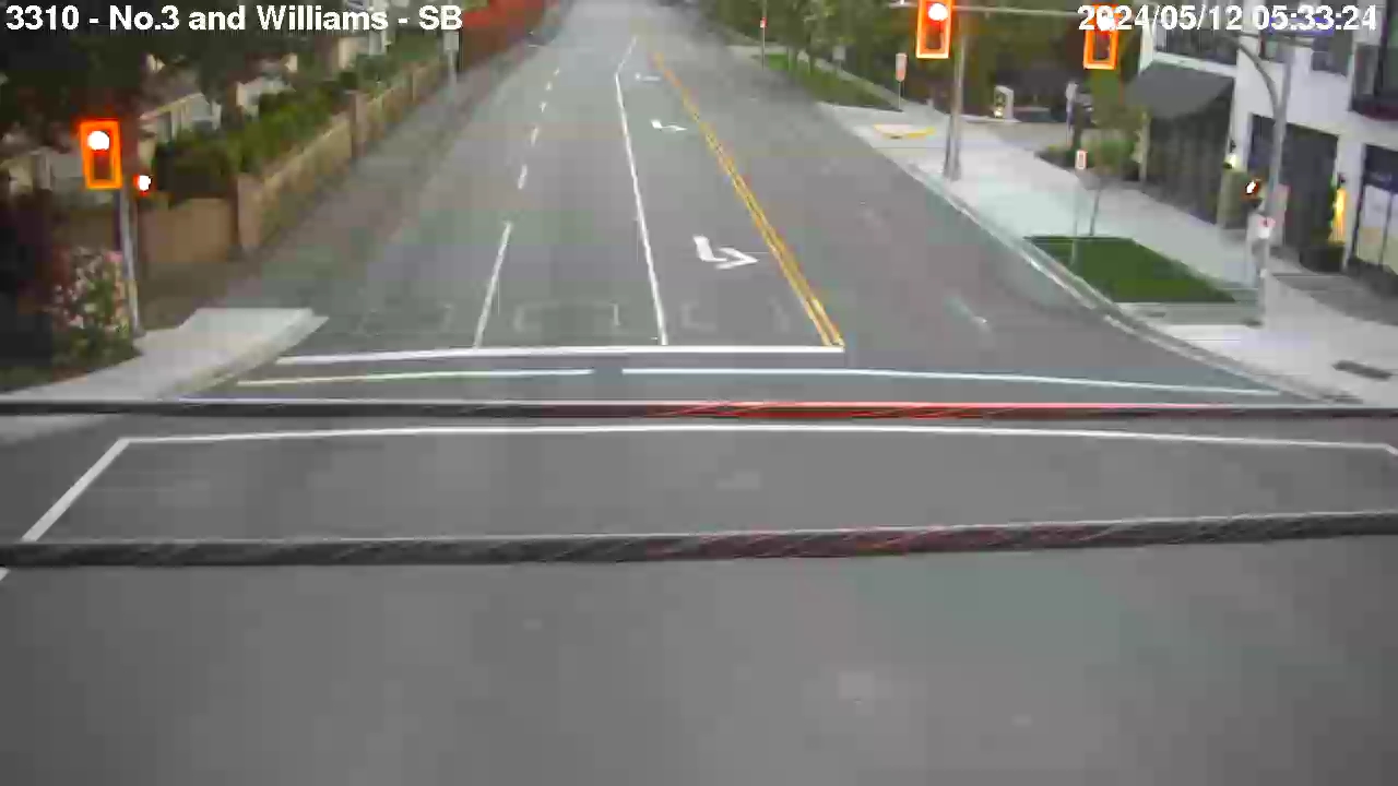 Live Camera Image: No. 3 Road at Williams Road Southbound