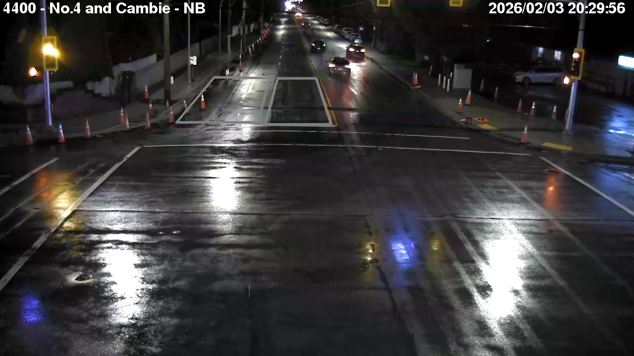 Live Camera Image: No. 4 Road at Cambie Road Northbound