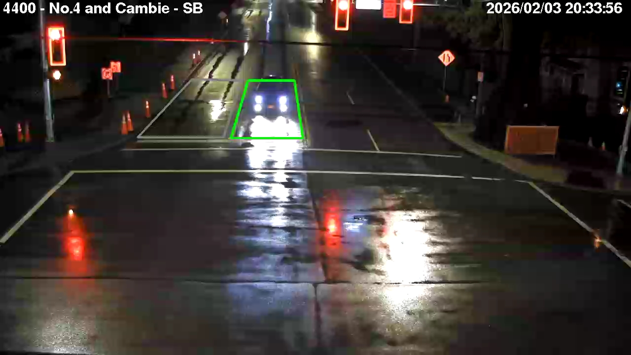 Live Camera Image: No. 4 Road at Cambie Road Southbound