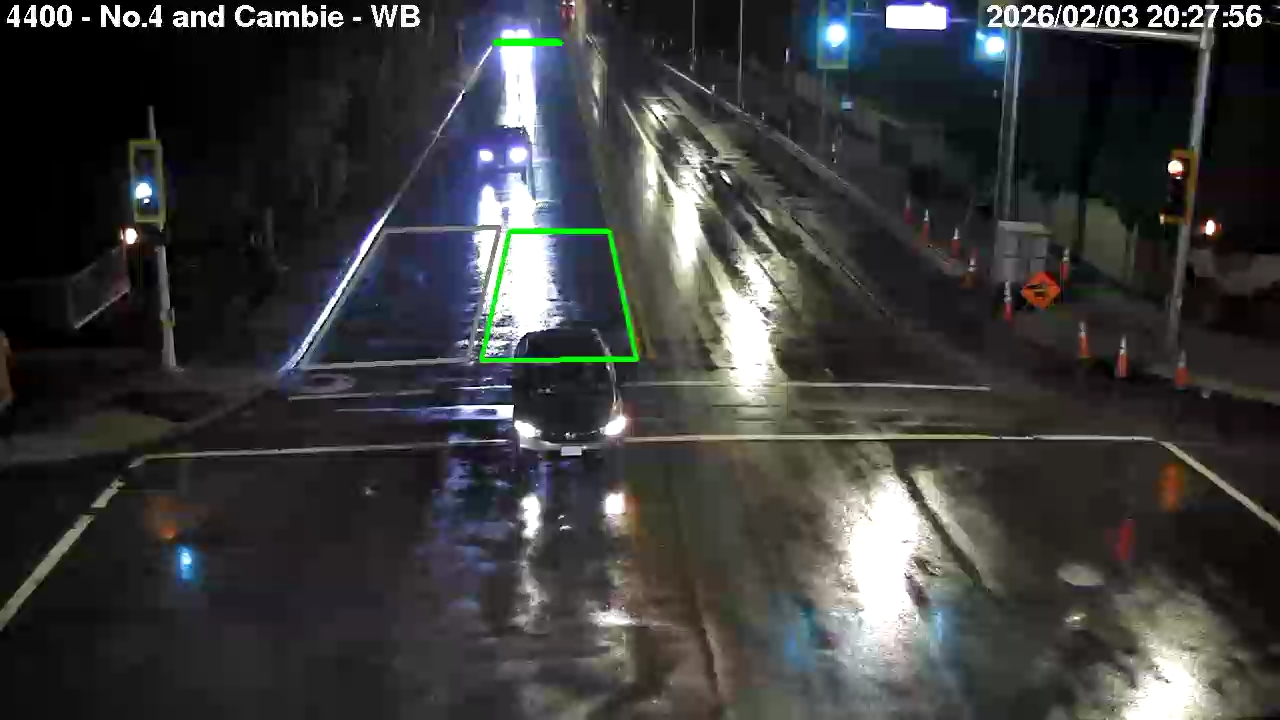 Live Camera Image: No. 4 Road at Cambie Road Westbound