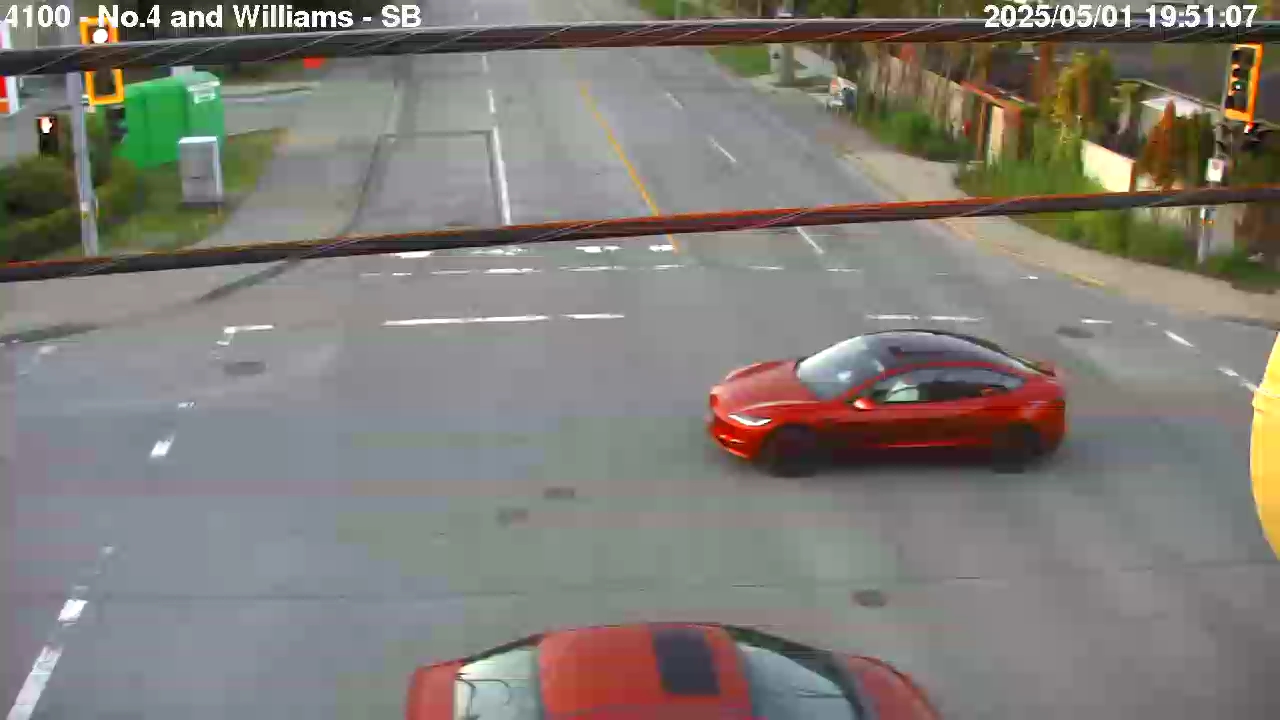 Live Camera Image: No. 4 Road at Williams Road Southbound
