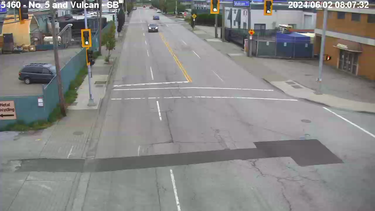 Live Camera Image: No. 5 Road at Vulcan Way Southbound