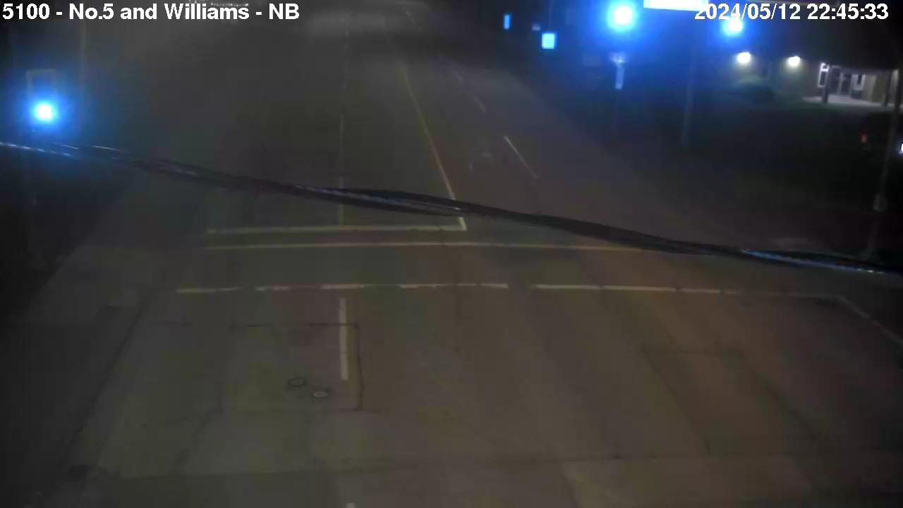 Live Camera Image: No. 5 Road at Williams Road Northbound