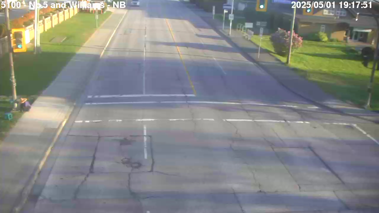 Live Camera Image: No. 5 Road at Williams Road Northbound