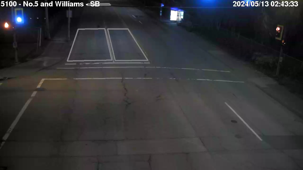 Live Camera Image: No. 5 Road at Williams Road Southbound